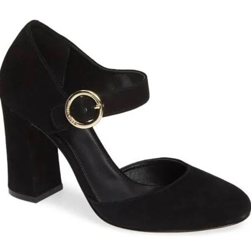 MICHAEL Michael Kors Alana Pump in Black Suede Sz 6